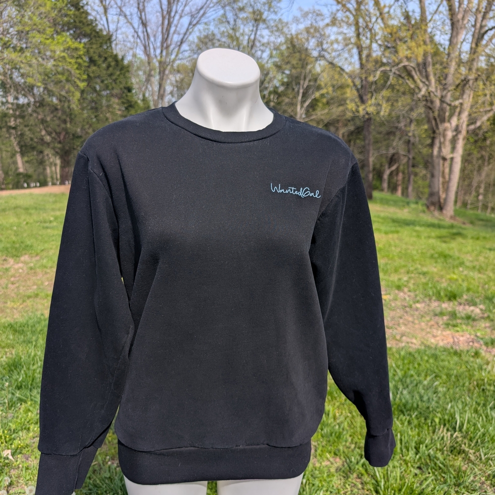 Wanted Gal Black Crew Neck Sweater
